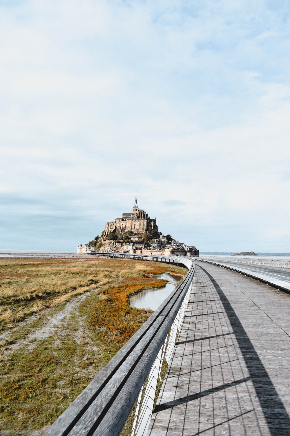 Vue imprenable sur le Mont Saint-Michel en Normandie