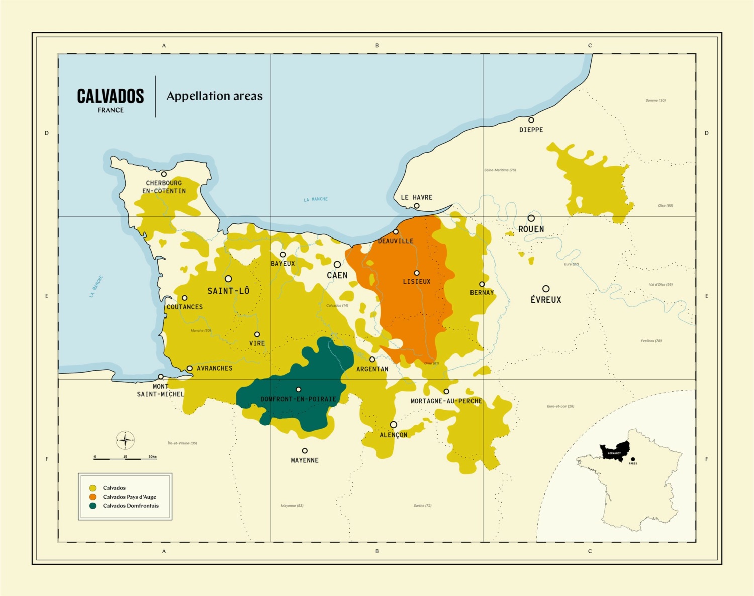 Calvados Appellation Areas (AOC)